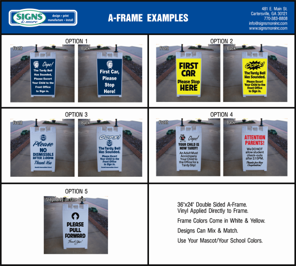 School A-Frame Signs