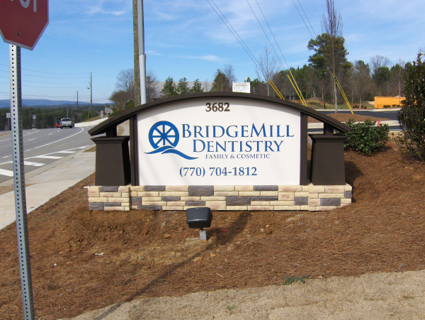 Stone and Stucco Monument Sign