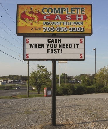 Light Box on Steel Post Sign