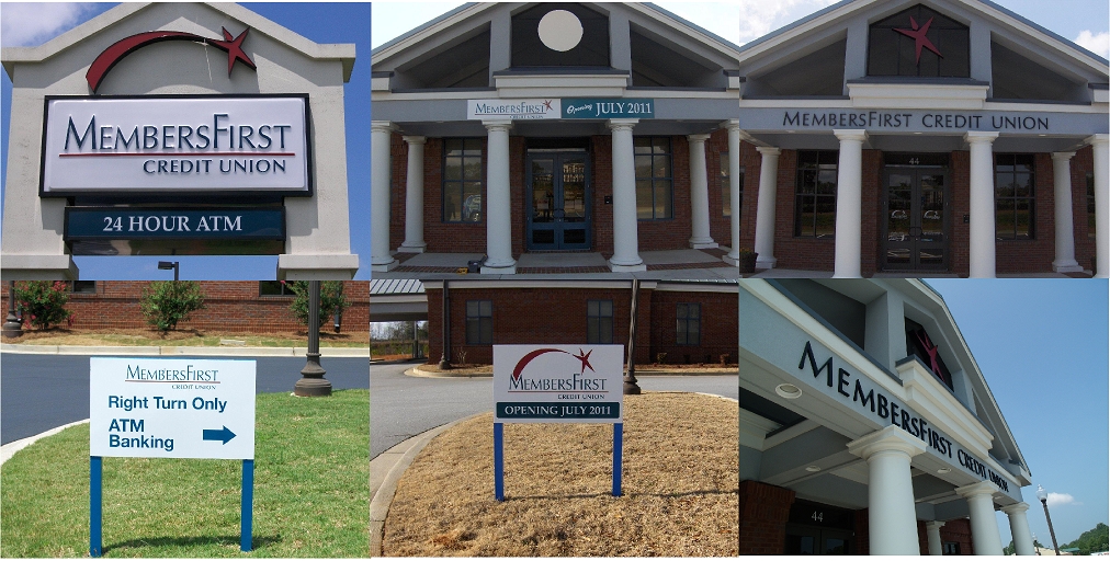 MembersFirst Credit Union Signs manufactured by Signs and More Inc