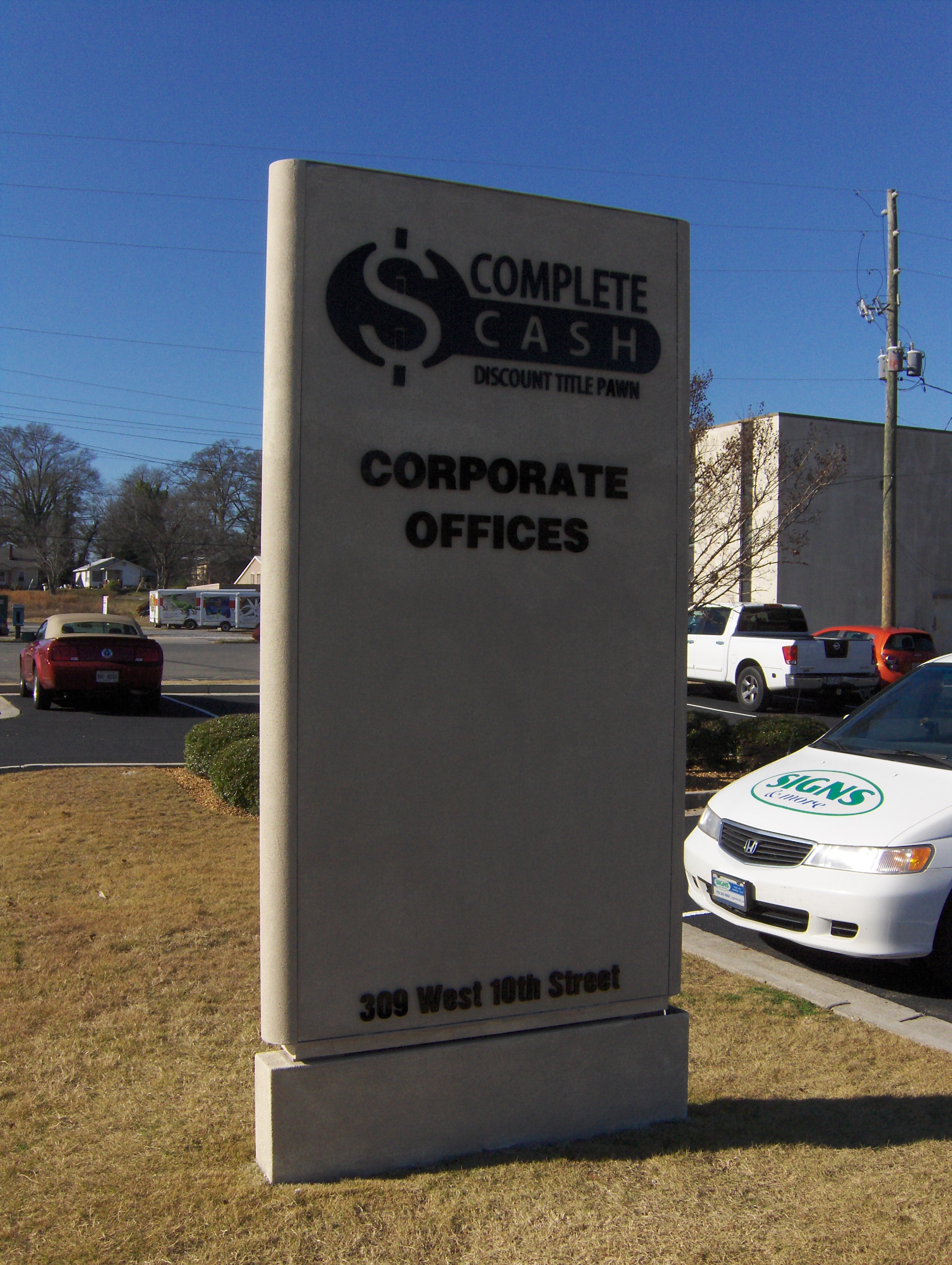 Monument Sign with 3-Dimensional Letters