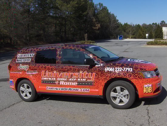 Full Wrap of Car Dealer Car