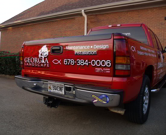 Landscape Pickup Truck Partial Vinyl Wrap