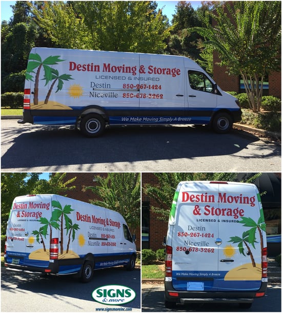 Peachstate Freightliner Moving & Storage Partial Van Wrap Collage