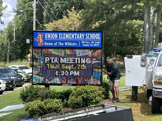 Union Elementary LED Message Center Sign